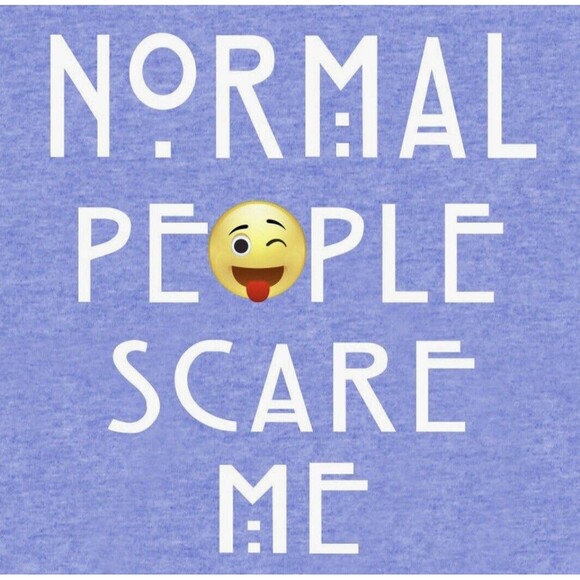 Normal People Scare Me Soft Touch T-SHIRT Emo Introvert Rude Punk Rock Small New - Picture 2 of 2